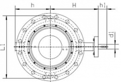 Поворотный затвор Naval - фланцевый, с голым штоком