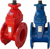 Задвижка чугунная 30ч939р с обрезиненным клином под электропривод