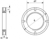 Гайки DIN 1816 круглые с мелкой резьбой
