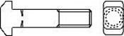 Болты DIN 186 с прямоугольной Т-образной головкой и квадратным подголовком
