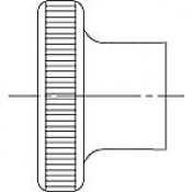 Гайки DIN 466 высокого типа с накатанной головкой