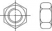 Гайки DIN 555 (EN ISO 4034) шестигранные