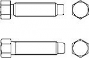 Болты DIN 561 с шестигранной уменьшенной головкой и цапфой