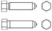 Болты DIN 564 с шестигранной уменьшенной головкой и ступенчатым концом с конусом