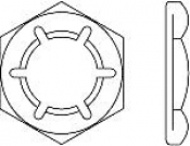 Гайки DIN 7967 шестигранные стопорные