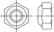 Гайки DIN 985 (EN ISO 10511) низкие шестигранные с неметаллической вставкой