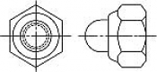Гайки DIN 986 колпачковые с неметаллической вставкой