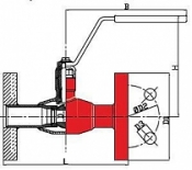 Кран шаровой для пара Navalsteam - фланцевый