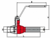 Кран шаровой для пара внутрення резьба - приварной