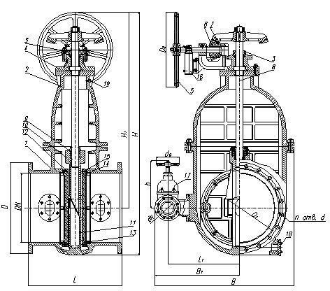 Задвижка чугунная 30ч3бр (МТР)