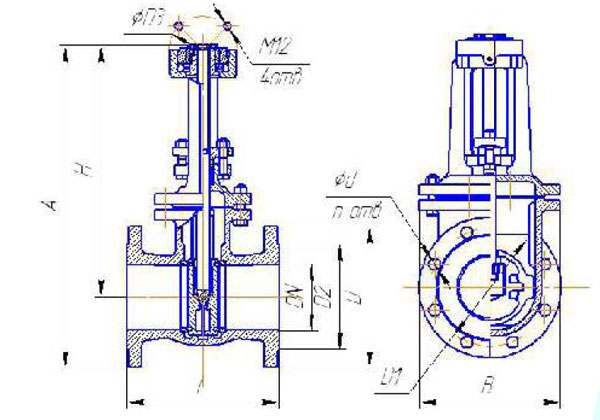 Задвижка чугунная 30ч906бр