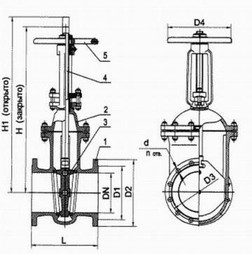 Задвижка стальная 30нж41нж (ЗКЛ2)