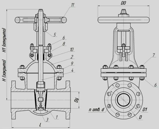 Задвижка стальная 30с15нж
