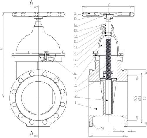 Задвижка чугунная 47GV