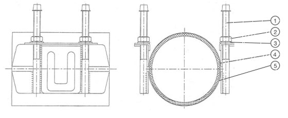 Хомут AVK ленточный 729D схема