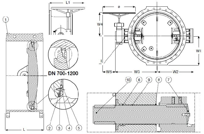 Затворы AVK фланцевые схема