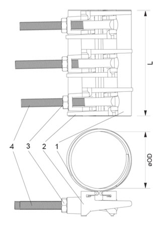 Муфта ремонтная однозамковая RC-Z17 Dendor
