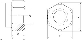 Гайки DIN 6925 (EN ISO 7042, 10513)