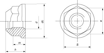 Гайки DIN 6927 (EN 1664, 1667)
