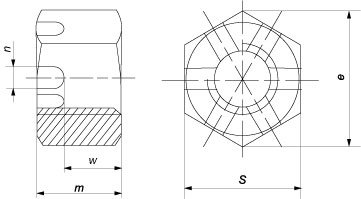 Гайки Din 935 исполнение 1