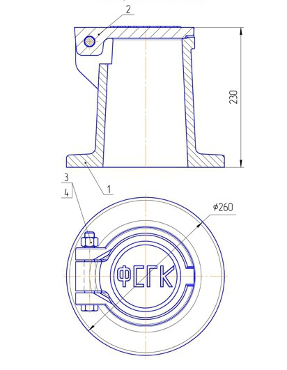 Газовый ковер малый чертеж