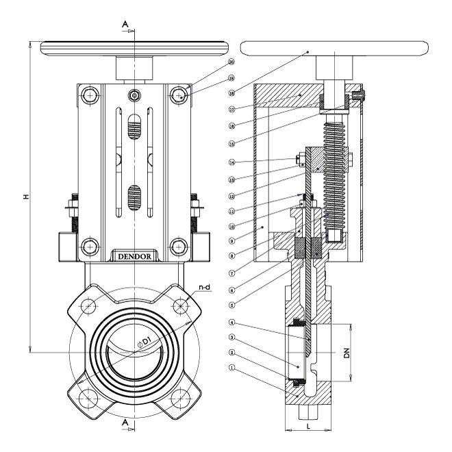 Шиберная задвижка K21GV