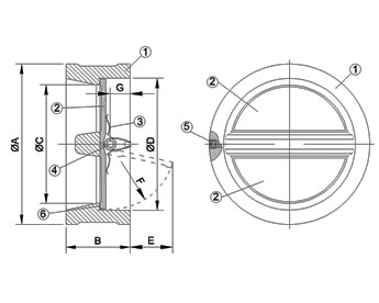 Клапан обратный межфланцевый ЛАЗ
