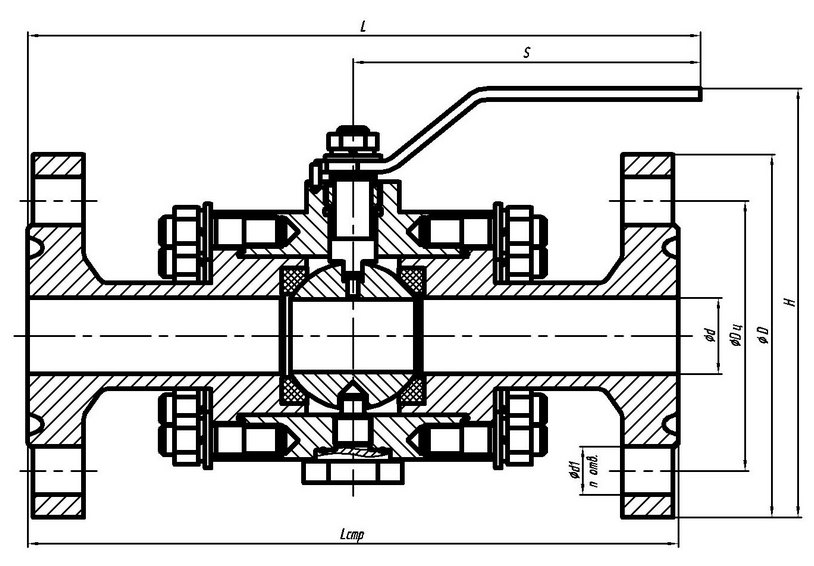Краны высокого давления шаровые РУ 160 атм фланцевые