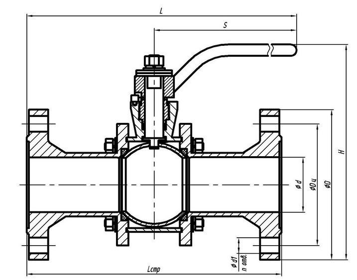 Краны высокого давления шаровые РУ 63-100 атм фланцевые