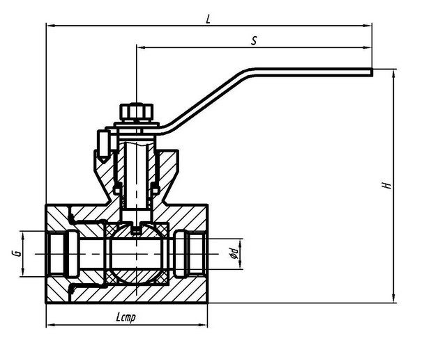 Краны высокого давления шаровые РУ 63-100 атм муфтовые