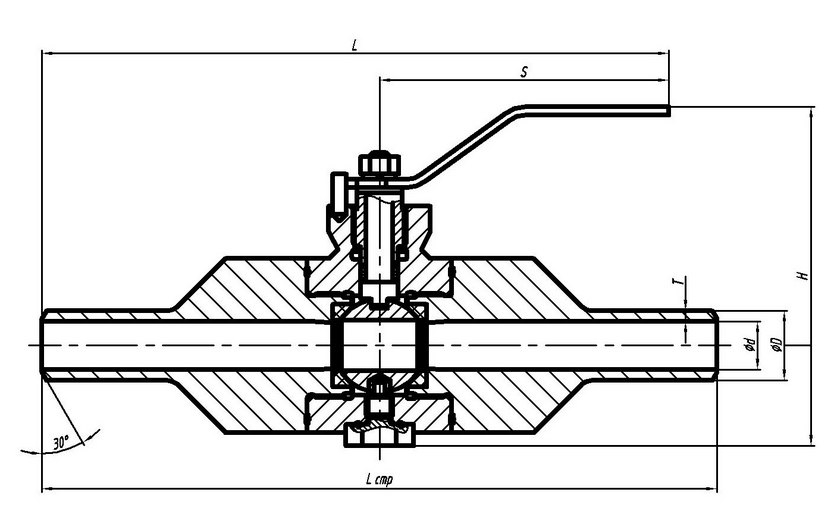 Краны высокого давления шаровые РУ 160 атм под приварку
