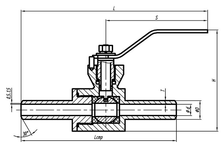 Краны высокого давления шаровые РУ 63-100 атм под приварку