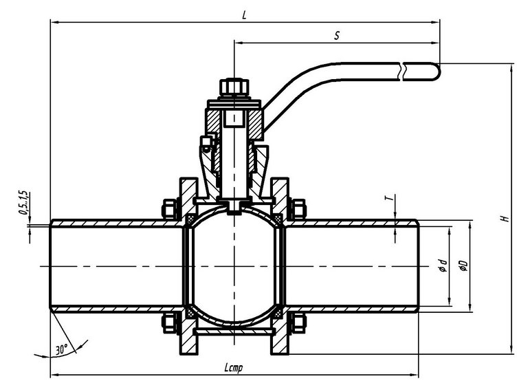 Краны высокого давления шаровые РУ 63-100 атм под приварку