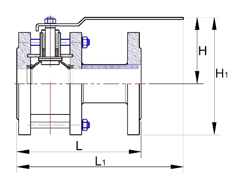 Конструкция кранов шаровых ЛАЗ 11с41фт фланцевых