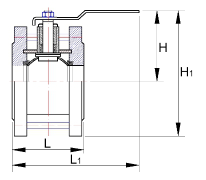 Конструкция кранов шаровых ЛАЗ 11с42фт укороченных