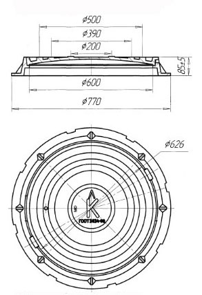 Люк легкий ГОСТ 3634-99 схема