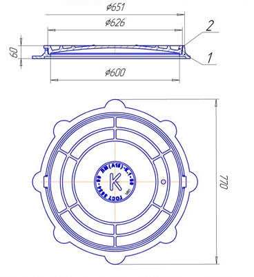 Люк ЛМ ГОСТ 3634-99 схема