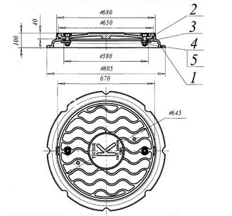 Люк тяжелый ГОСТ 3634-99 с замками
