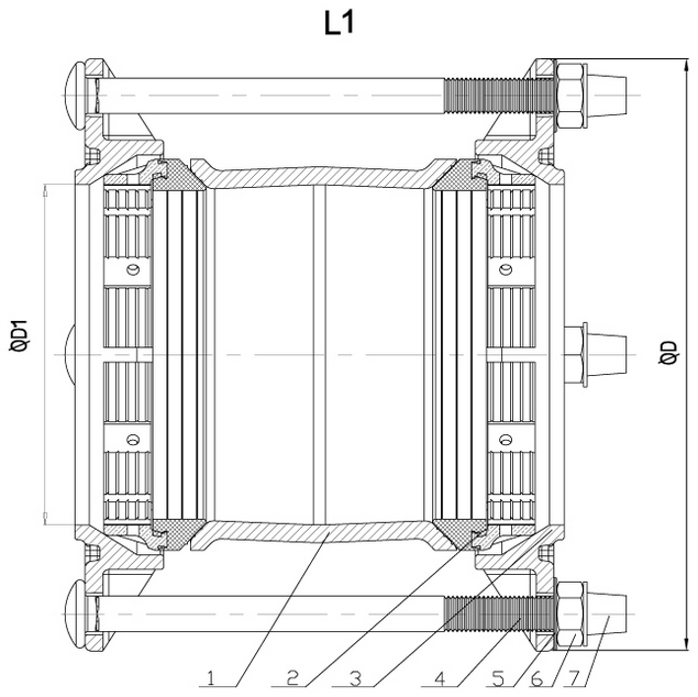 Конструкция муфты соединительной фиксирующей RC-R13