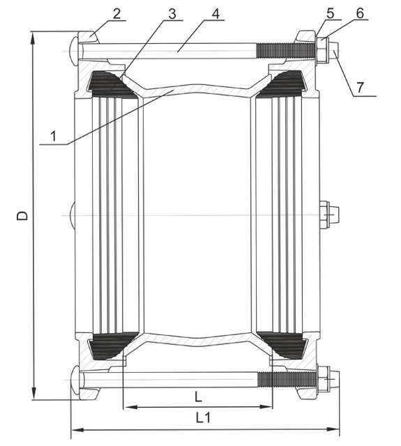 Конструкция муфты соединительной универсальной RC-U13