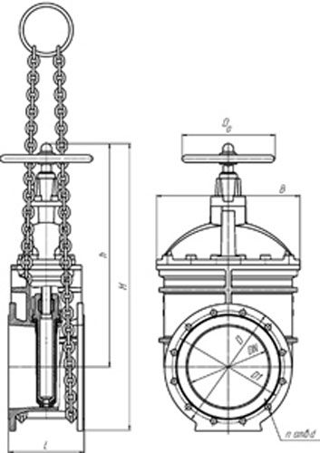 Задвижка чугунная МЗВГ