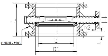 Поворотный затвор фланцевый с голым штоком