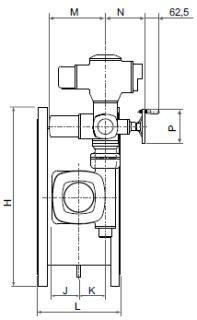 Поворотный затвор Naval - фланцевый с приводом AYMA