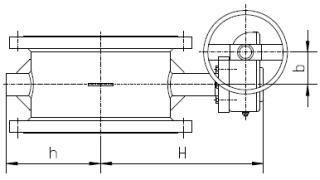 Поворотный затвор фланцевый