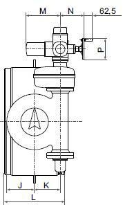 Поворотный затвор Naval - приварной с приводом AYMA