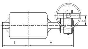 Поворотный затвор - приварной