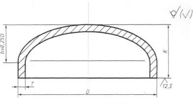 Заглушки эллиптические ГОСТ 17379-2001 - схема