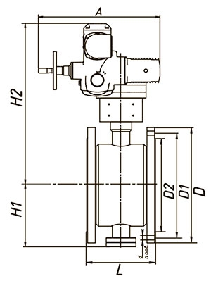Затвор ЛД с электроприводом схема