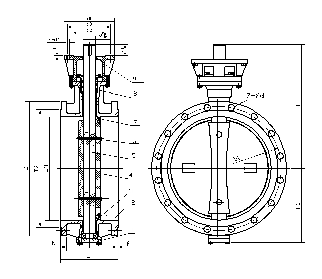 Затворы дисковые поворотные Kvant с двойным эксцентриситетом